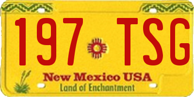 NM license plate 197TSG