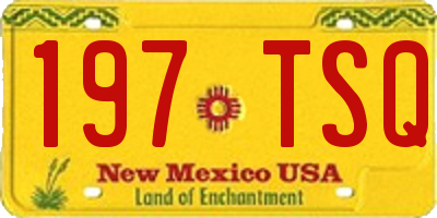 NM license plate 197TSQ
