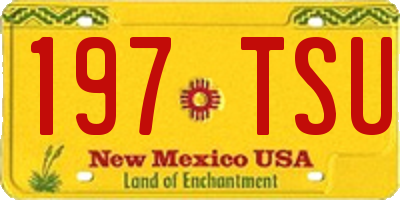 NM license plate 197TSU