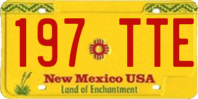 NM license plate 197TTE