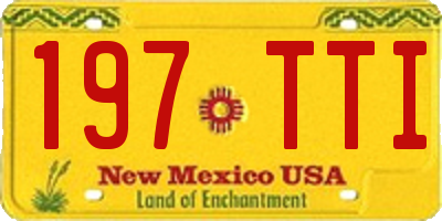 NM license plate 197TTI