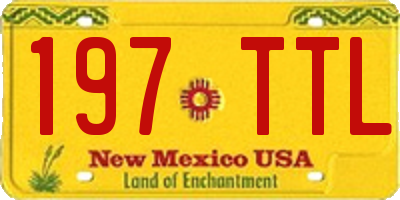 NM license plate 197TTL