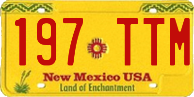 NM license plate 197TTM