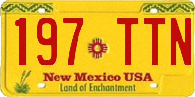 NM license plate 197TTN