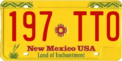 NM license plate 197TTO