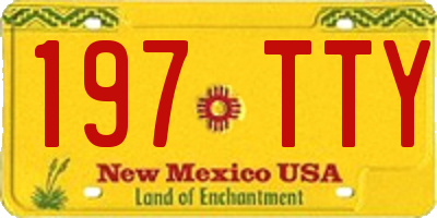 NM license plate 197TTY
