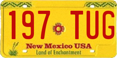 NM license plate 197TUG