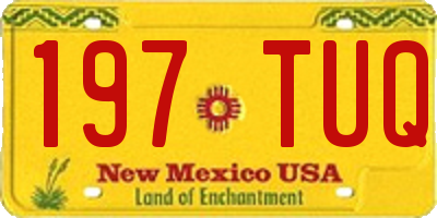 NM license plate 197TUQ