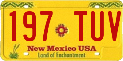 NM license plate 197TUV