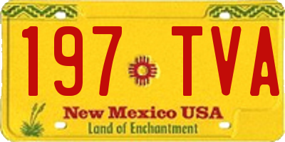 NM license plate 197TVA