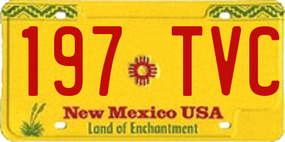 NM license plate 197TVC