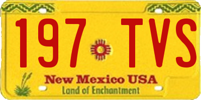NM license plate 197TVS