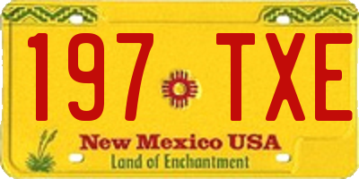 NM license plate 197TXE