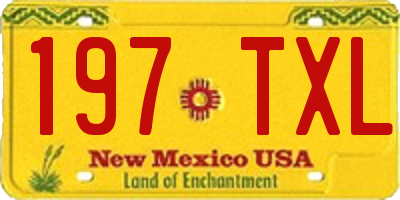 NM license plate 197TXL