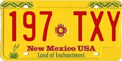 NM license plate 197TXY
