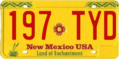 NM license plate 197TYD