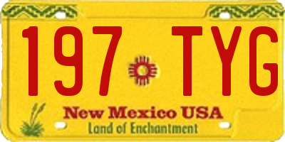 NM license plate 197TYG