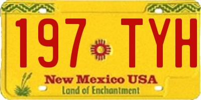 NM license plate 197TYH