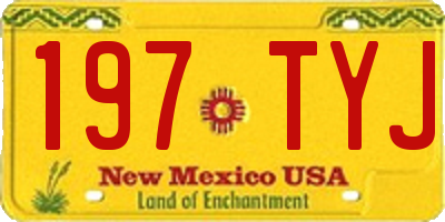 NM license plate 197TYJ