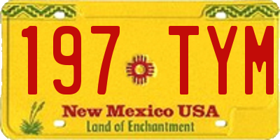 NM license plate 197TYM