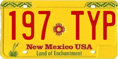 NM license plate 197TYP