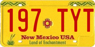 NM license plate 197TYT