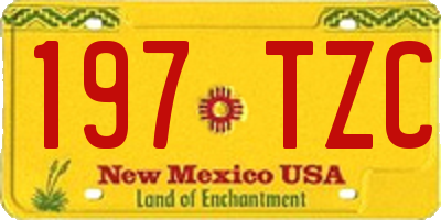 NM license plate 197TZC