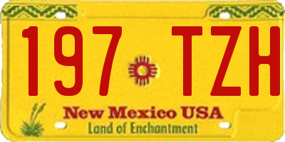 NM license plate 197TZH