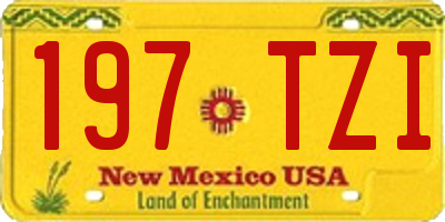 NM license plate 197TZI