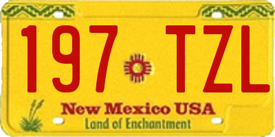 NM license plate 197TZL