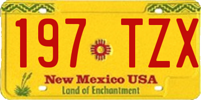 NM license plate 197TZX