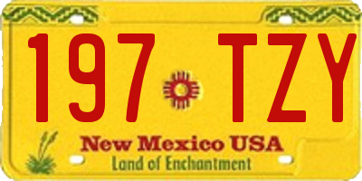 NM license plate 197TZY