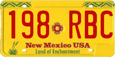 NM license plate 198RBC