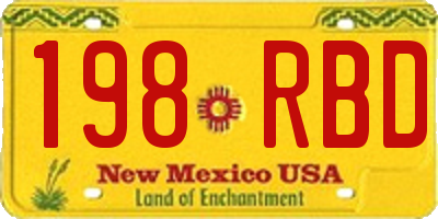 NM license plate 198RBD