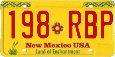 NM license plate 198RBP