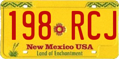 NM license plate 198RCJ
