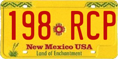 NM license plate 198RCP