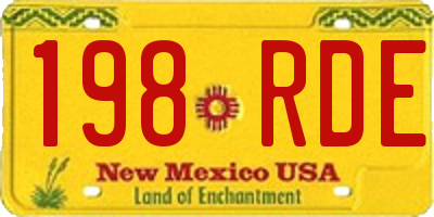 NM license plate 198RDE