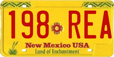 NM license plate 198REA