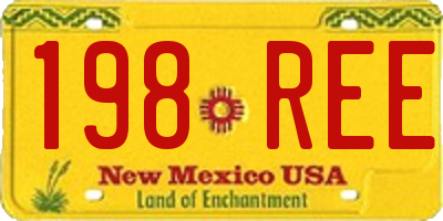 NM license plate 198REE