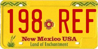 NM license plate 198REF