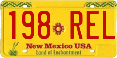 NM license plate 198REL