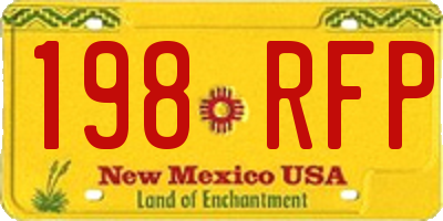 NM license plate 198RFP