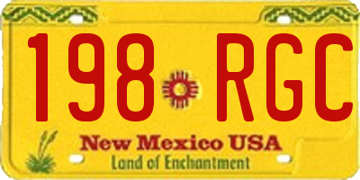NM license plate 198RGC