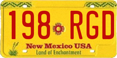 NM license plate 198RGD