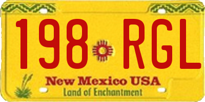 NM license plate 198RGL