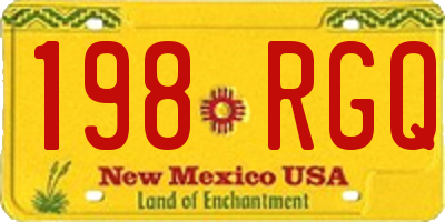 NM license plate 198RGQ