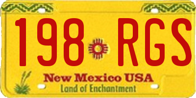 NM license plate 198RGS