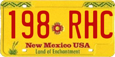 NM license plate 198RHC