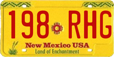 NM license plate 198RHG
